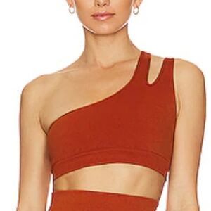 Camila Coelho Belmira Sports Bra in Umber